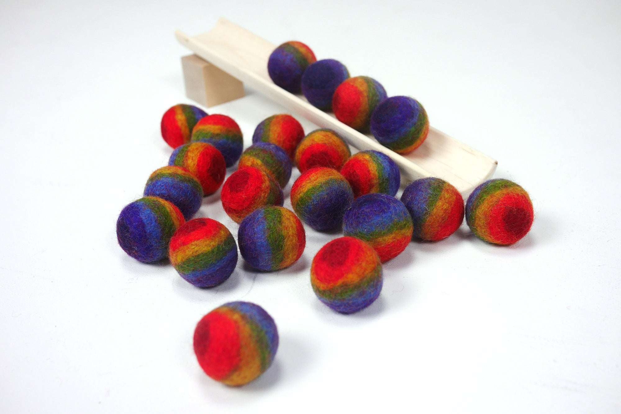 Small Rainbow Wool Balls Set - Image 2
